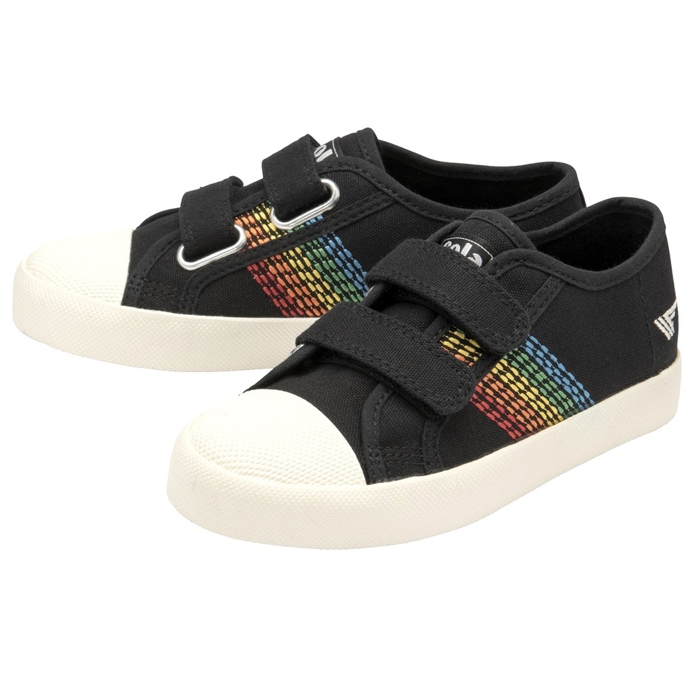 NEW Gola Classics Kids' Coaster Rainbow Stitch Strap Sneakers